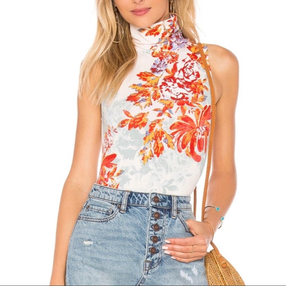 Free People Pixie thong bodysuit in tea combo XS